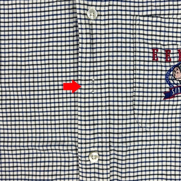 Disney Eeyore Shirt Mens Small White Blue Check Button Up Down Winnie The Pooh 2 - Picture 11 of 12